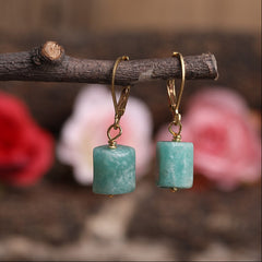 Boucles d'Oreilles en Amazonite