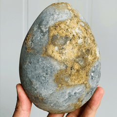 Oeuf en Célestite Bleue Brute | Lithothérapie Stéphanie