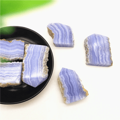 Petite Tranche d'Agate Dentelle Bleue | Lithothérapie Stéphanie