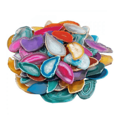 Petite Tranche d'Agate Multicolore | Lithothérapie Stéphanie