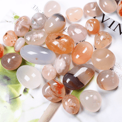 Pierre Roulée | Agate Sakura | Lithothérapie Stéphanie