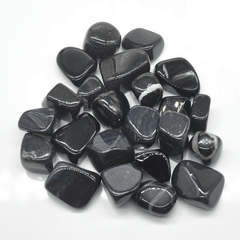 Pierre Onyx Noir Roulée | Lithothérapie Stéphanie