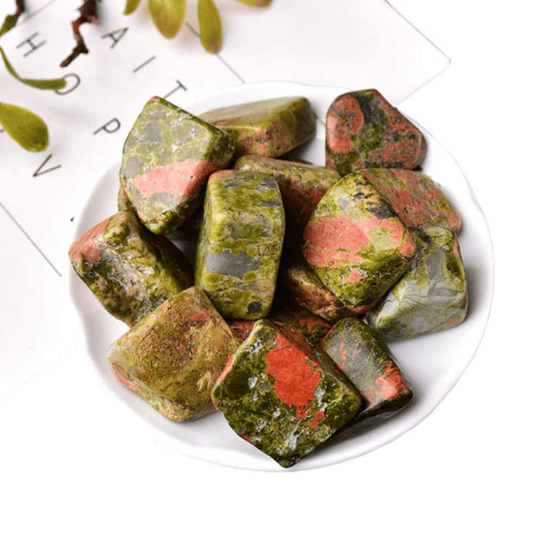 Pierre Roulée | Unakite | Lithothérapie Stéphanie