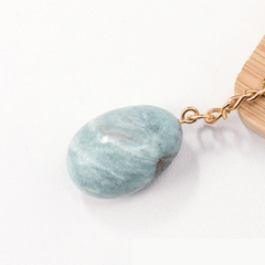 Porte-Clés Pierre Amazonite | Lithothérapie Stéphanie