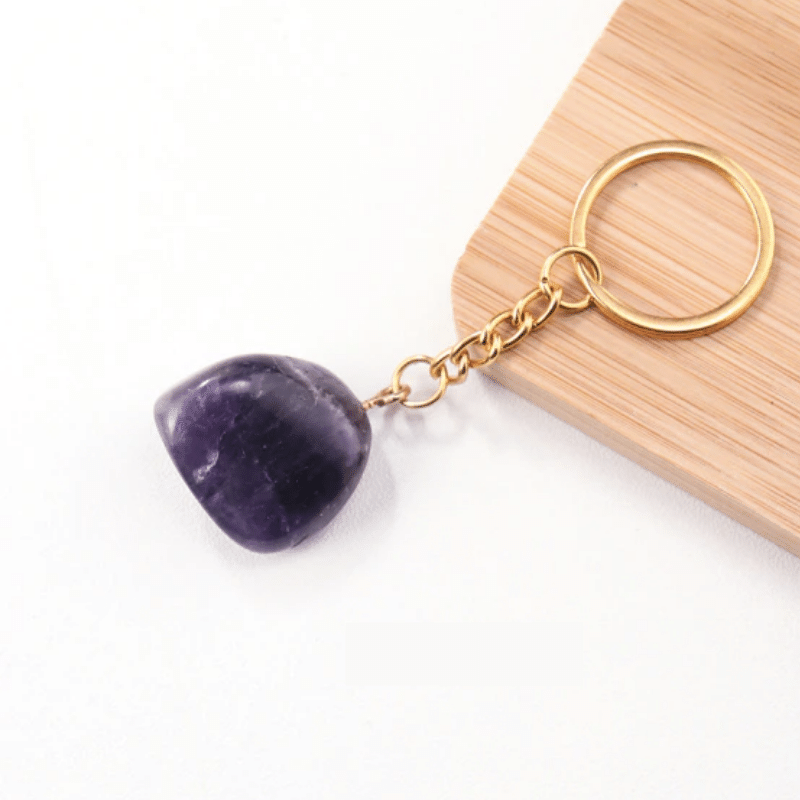 Porte-Clés en Améthyste | Lithothérapie Stéphanie