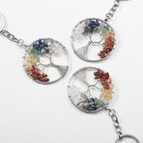 Porte-Clés Arbre de Vie en Pierres Naturelles | Lithothérapie Stéphanie