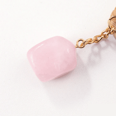Porte-Clés Pierre Quartz Rose | Lithothérapie Stéphanie