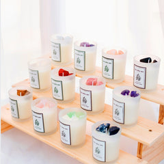 Bougie Cristaux | Grand Format | Lithothérapie Stéphanie