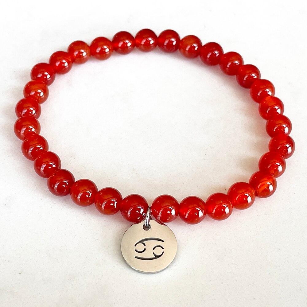 Bracelet Zodiaque en Cornaline | Lithothérapie Stéphanie