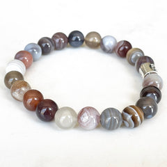 Bracelet Zodiaque en Agate Botswana