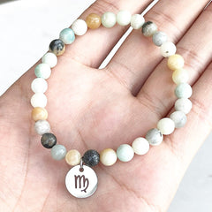 Bracelet Zodiaque en Pierre Amazonite | Lithothérapie Stéphanie