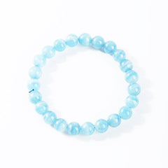 Bracelet Perles Calcite Bleue | Lithothérapie Stéphanie