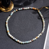 Collier Ras du Cou en Amazonite | Lithothérapie Stéphanie