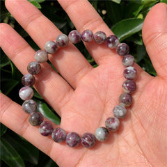 Bracelet Pierre Tourmaline Fleur de Prunier | Lithothérapie Stéphanie