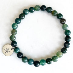 Bracelet Zodiaque en Agate Mousse