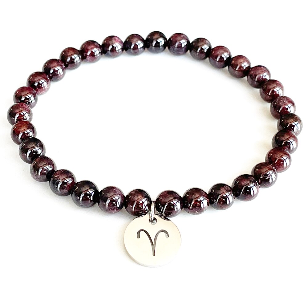 Bracelet Zodiaque en Grenat | Lithothérapie Stéphanie