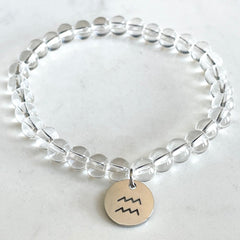 Bracelet Zodiaque en Cristal de Roche | Lithothérapie Stéphanie