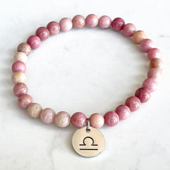 Bracelet Zodiaque en Rhodonite | Lithothérapie Stéphanie