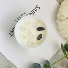 Bougie Infusées aux Pierres | Moyen Format | Lithothérapie Stéphanie