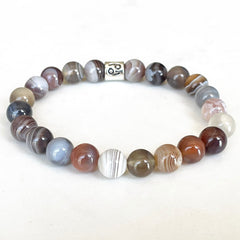 Bracelet Zodiaque en Agate Botswana
