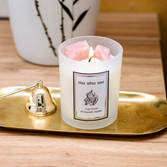 Bougie Infusée aux Pierres | Grand Format | Lithothérapie Stéphanie