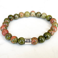 Bracelet Zodiaque en Unakite |  Lithothérapie Stéphanie