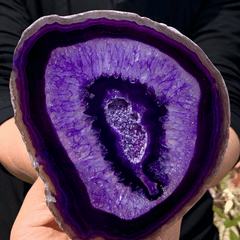 Tranche en Agate Violette | Lithothérapie Stéphanie
