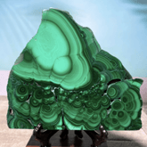 Tranche de Malachite | Lithothérapie Stéphanie