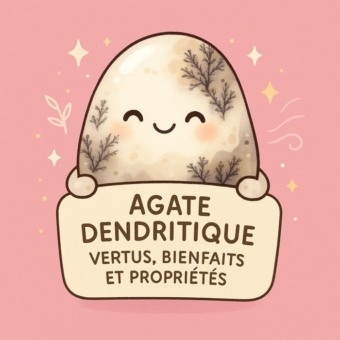 Agate Dendritique - Vertus, Bienfaits et Propriétés