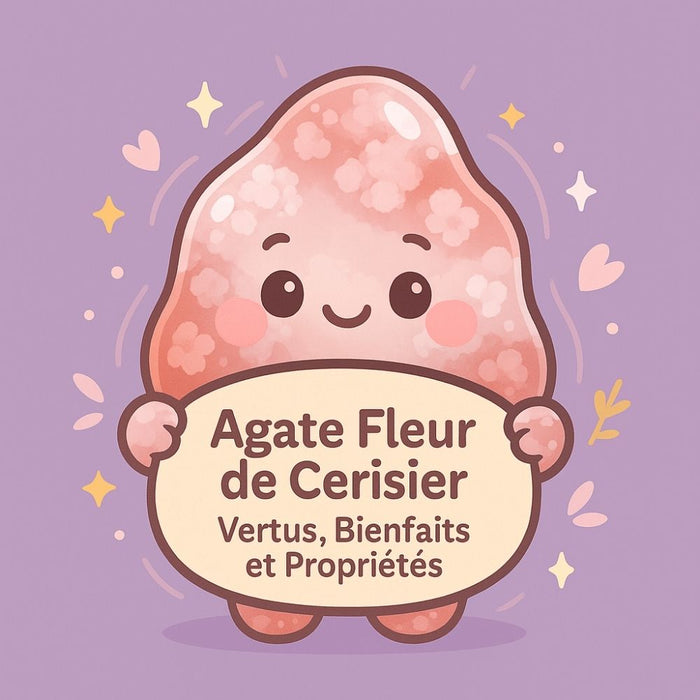 Agate Fleur de Cerisier - Vertus, Bienfaits et Propriétés
