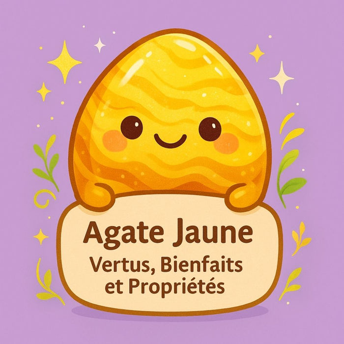 Agate Jaune - Vertus, Bienfaits et Propriétés