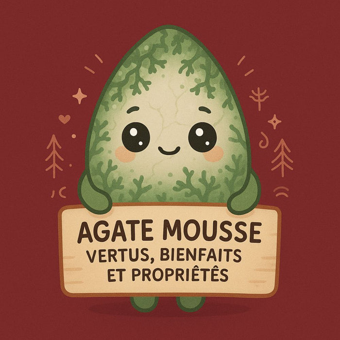 Agate Mousse - Vertus, Bienfaits et Propriétés