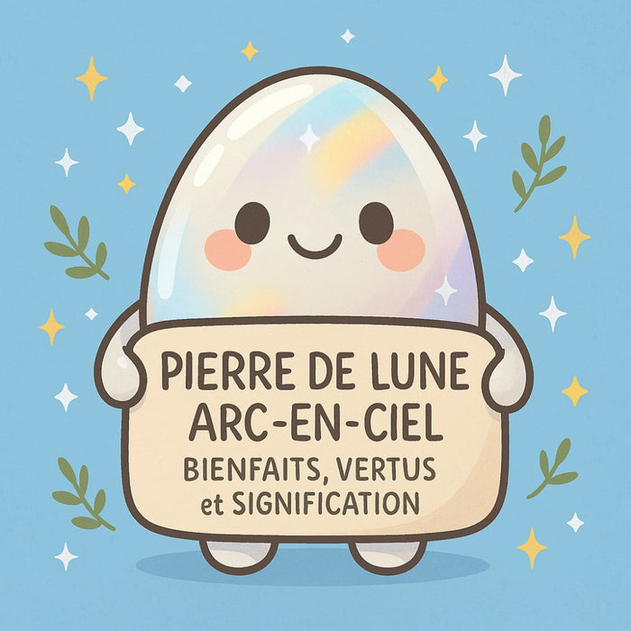 Pierre de Lune Arc-en-Ciel - Bienfaits, Vertus et Signification