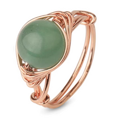 Bague Aventurine Verte en Pierre