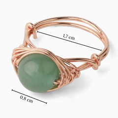 Bague Aventurine Verte en Pierre