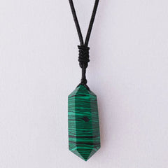 Pendentif Pointe de Cristal Malachite