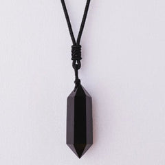 Pendentif Pointe de Cristal Obsidienne