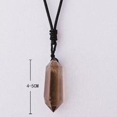 Pendentif Pointe de Cristal Quartz Fumé