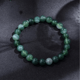 Collier Mala en Agate Verte + Bracelet Offert