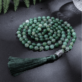 Collier Mala en Agate Verte | Lithothérapie Stéphanie