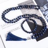 Collier Mala en Oeil de Faucon | Lithothérapie Stéphanie