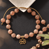 Collier Mala en Pierre de Soleil + Bracelet Offert