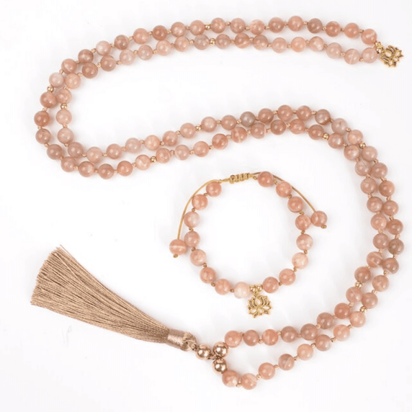 Bracelet Mala en Pierre de Soleil | Lithothérapie Stéphanie