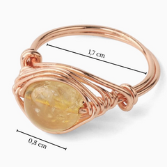 Bague Citrine en Pierre