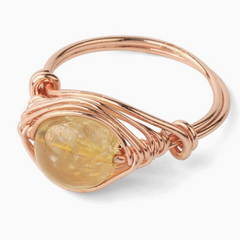 Bague Citrine en Pierre