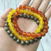 Bracelets en Cornaline, Pyrite et Agate Jaune