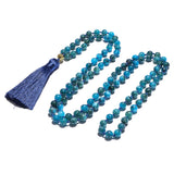 Collier Mala en Apatite Bleue + Bracelet Offert