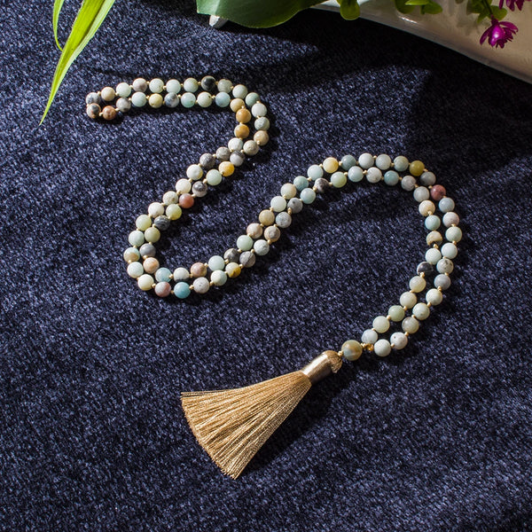 Collier Mala en Amazonite