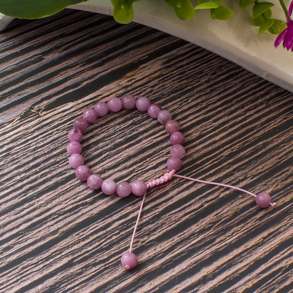 Collier Mala en Lépidolite + Bracelet Offert