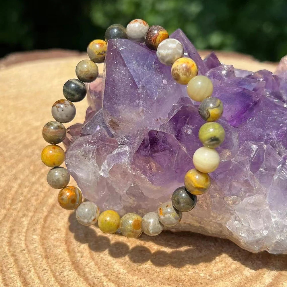 Bracelet en Pierre Jaspe Bumblebee | Lithothérapie Stéphanie